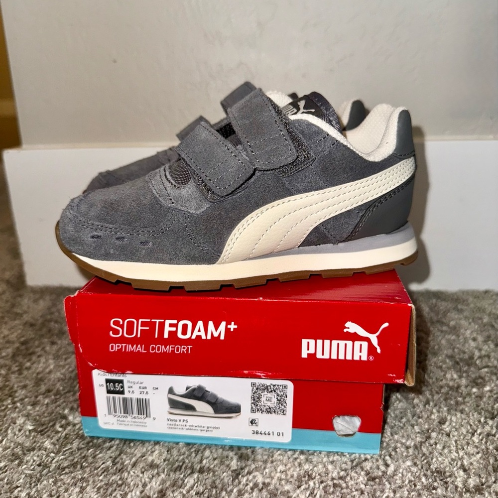 PUMA Kids Sneakers - Gray and Cream